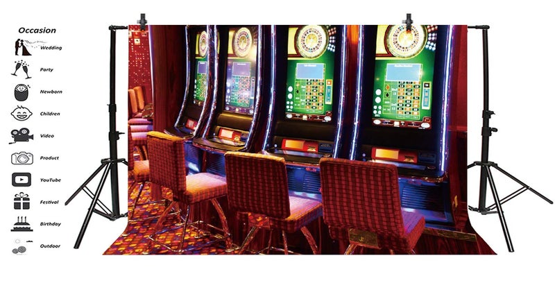 Yeele 7x5ft Gaming Slot Machines Backdrop Luck Play Game Casino Gamble Game Hall Background for Photography Las Vegas Adult Photo Portrait Shoot Vinyl Studio Props - Image 2